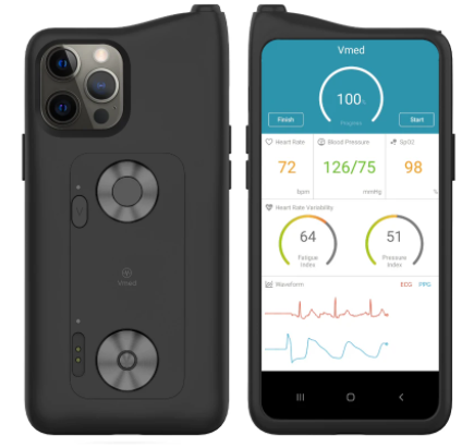 track vitals with smart phone case
